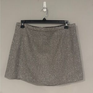Alex Marie Silver Tweed Mini Skirt
